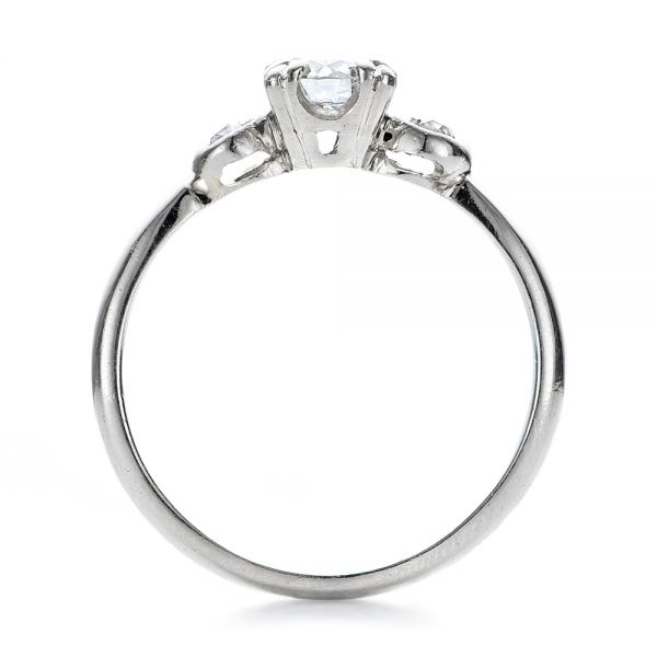 Estate Three Stone Diamond Engagement Ring - Front View -  100897