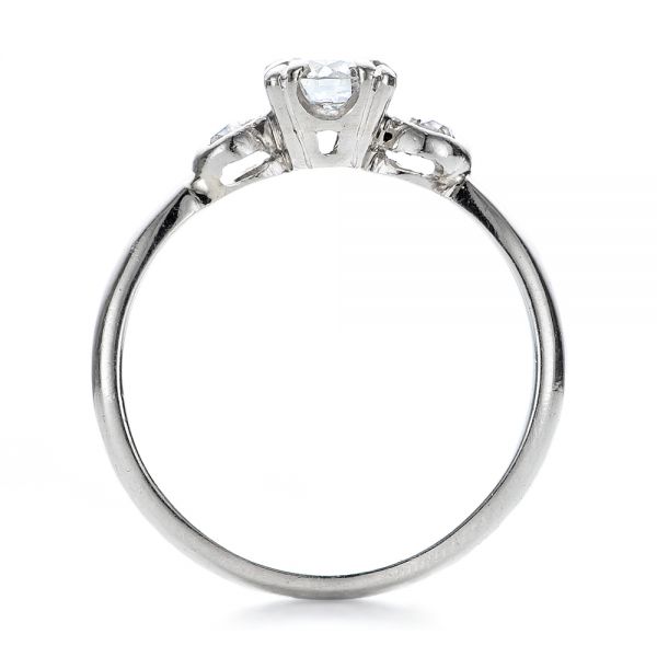 Estate Three Stone Diamond Engagement Ring - Front View - 100897
