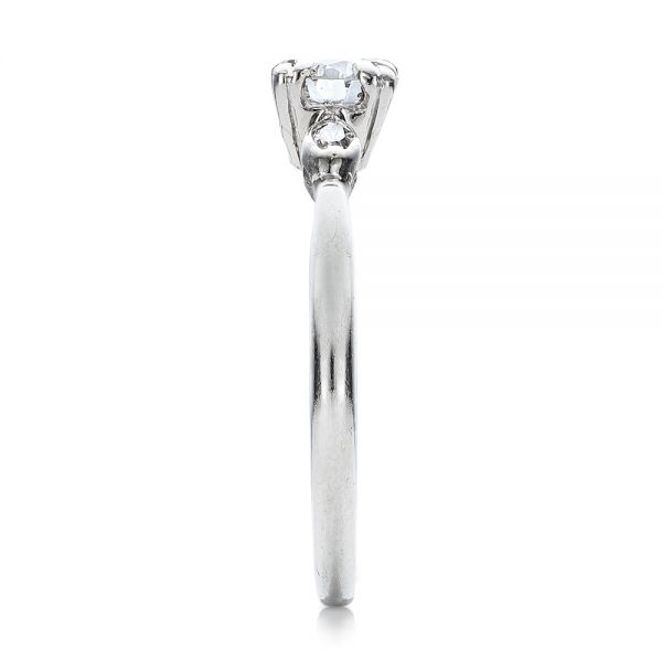 Estate Three Stone Diamond Engagement Ring - Side View - 100897