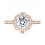 14k Rose Gold 14k Rose Gold Fancy Halo Diamond Engagement Ring - Top View -  103048 - Thumbnail