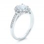 14k White Gold 14k White Gold Fancy Halo Diamond Engagement Ring - Three-Quarter View -  103048 - Thumbnail