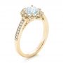 14k Yellow Gold 14k Yellow Gold Fancy Halo Diamond Engagement Ring - Three-Quarter View -  103048 - Thumbnail