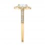 18k Yellow Gold 18k Yellow Gold Fancy Halo Diamond Engagement Ring - Side View -  103048 - Thumbnail