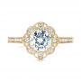 14k Yellow Gold 14k Yellow Gold Fancy Halo Diamond Engagement Ring - Top View -  103048 - Thumbnail