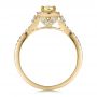 14k Yellow Gold And 14K Gold 14k Yellow Gold And 14K Gold Fancy Yellow Diamond With Halo Engagement Ring - Front View -  100564 - Thumbnail