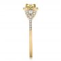 18k Yellow Gold And 14K Gold 18k Yellow Gold And 14K Gold Fancy Yellow Diamond With Halo Engagement Ring - Side View -  100564 - Thumbnail