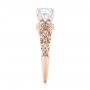 14k Rose Gold 14k Rose Gold Filigree Diamond Engagement Ring - Side View -  103101 - Thumbnail