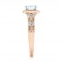 18k Rose Gold Filigree Diamond Engagement Ring - Side View -  103679 - Thumbnail