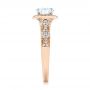 14k Rose Gold 14k Rose Gold Filigree Diamond Engagement Ring - Side View -  103679 - Thumbnail