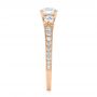 18k Rose Gold Filigree Diamond Engagement Ring - Side View -  103896 - Thumbnail