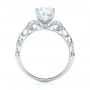 18k White Gold Filigree Diamond Engagement Ring - Front View -  103101 - Thumbnail