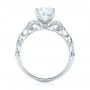 14k White Gold 14k White Gold Filigree Diamond Engagement Ring - Front View -  103101 - Thumbnail