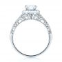 14k White Gold 14k White Gold Filigree Diamond Engagement Ring - Front View -  103679 - Thumbnail