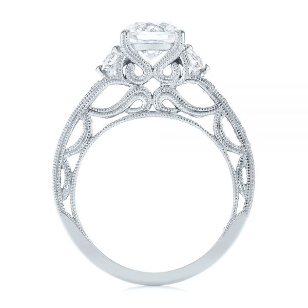  Platinum Platinum Filigree Diamond Engagement Ring - Front View -  103896