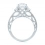 14k White Gold 14k White Gold Filigree Diamond Engagement Ring - Front View -  103896 - Thumbnail
