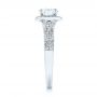 14k White Gold 14k White Gold Filigree Diamond Engagement Ring - Side View -  103679 - Thumbnail