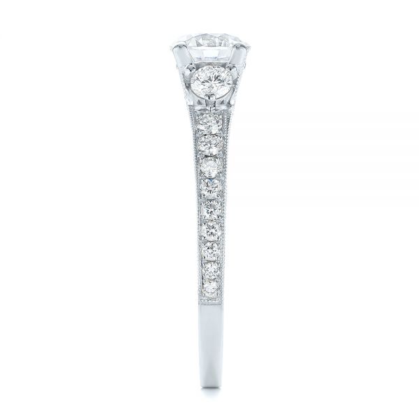  Platinum Platinum Filigree Diamond Engagement Ring - Side View -  103896