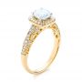 18k Yellow Gold 18k Yellow Gold Filigree Diamond Engagement Ring - Three-Quarter View -  103679 - Thumbnail