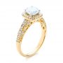 18k Yellow Gold 18k Yellow Gold Filigree Diamond Engagement Ring - Three-Quarter View -  103679 - Thumbnail