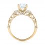 14k Yellow Gold 14k Yellow Gold Filigree Diamond Engagement Ring - Front View -  103101 - Thumbnail