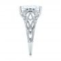 18k White Gold Filigree Marquise Diamond Solitaire Ring - Side View -  103895 - Thumbnail