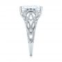 14k White Gold 14k White Gold Filigree Marquise Diamond Solitaire Ring - Side View -  103895 - Thumbnail