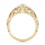18k Yellow Gold 18k Yellow Gold Filigree Marquise Diamond Solitaire Ring - Front View -  103895 - Thumbnail
