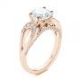 18k Rose Gold 18k Rose Gold Filigree Split Shank Diamond Engagement Ring - Three-Quarter View -  105194 - Thumbnail