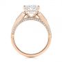 14k Rose Gold 14k Rose Gold Filigree Split Shank Diamond Engagement Ring - Front View -  105194 - Thumbnail