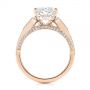 18k Rose Gold 18k Rose Gold Filigree Split Shank Diamond Engagement Ring - Front View -  105194 - Thumbnail