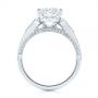 14k White Gold Filigree Split Shank Diamond Engagement Ring - Front View -  105194 - Thumbnail
