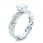 Filigree And Diamond Engagement Ring - Kirk Kara - Three-Quarter View -  100890 - Thumbnail