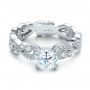 Filigree And Diamond Engagement Ring - Kirk Kara - Flat View -  100890 - Thumbnail