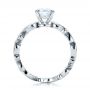 Filigree And Diamond Engagement Ring - Kirk Kara - Front View -  100890 - Thumbnail