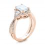 18k Rose Gold 18k Rose Gold Five Stone Diamond Engagement Ring - Three-Quarter View -  199 - Thumbnail
