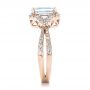 14k Rose Gold 14k Rose Gold Five Stone Diamond Engagement Ring - Side View -  199 - Thumbnail