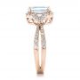 14k Rose Gold 14k Rose Gold Five Stone Diamond Engagement Ring - Side View -  199 - Thumbnail