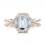 18k Rose Gold 18k Rose Gold Five Stone Diamond Engagement Ring - Top View -  199 - Thumbnail