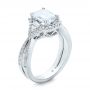 14k White Gold 14k White Gold Five Stone Diamond Engagement Ring - Three-Quarter View -  199 - Thumbnail