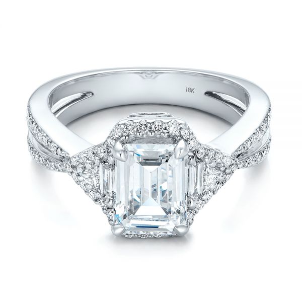 Platinum Platinum Five Stone Diamond Engagement Ring - Flat View - 199