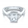  Platinum Platinum Five Stone Diamond Engagement Ring - Flat View -  199 - Thumbnail