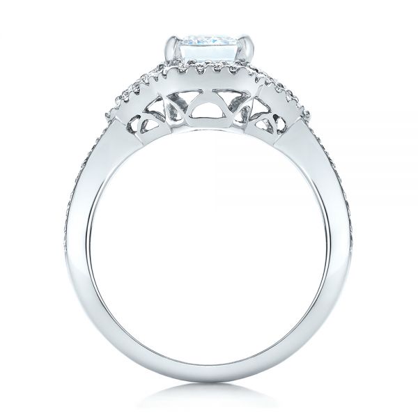18k White Gold Five Stone Diamond Engagement Ring - Front View -  199