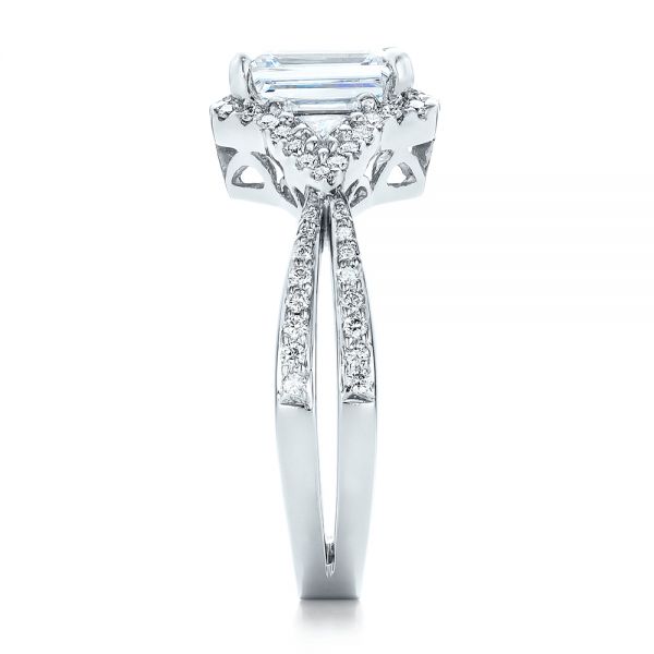 Platinum Platinum Five Stone Diamond Engagement Ring - Side View - 199
