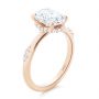 14k Rose Gold 14k Rose Gold Floating Halo Engagement Ring - Three-Quarter View -  107379 - Thumbnail