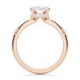 18k Rose Gold 18k Rose Gold Floating Halo Engagement Ring - Front View -  107379 - Thumbnail