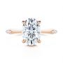14k Rose Gold 14k Rose Gold Floating Halo Engagement Ring - Top View -  107379 - Thumbnail