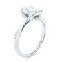  Platinum Platinum Floating Halo Engagement Ring - Three-Quarter View -  107379 - Thumbnail