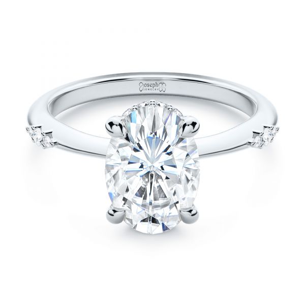 Platinum Floating Halo Engagement Ring #107379 - Seattle Bellevue ...