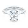 14k White Gold 14k White Gold Floating Halo Engagement Ring - Flat View -  107379 - Thumbnail