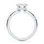18k White Gold 18k White Gold Floating Halo Engagement Ring - Front View -  107379 - Thumbnail